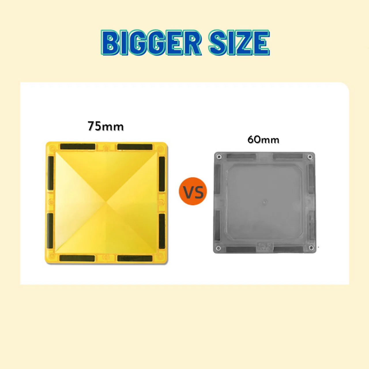 Mideer Colourful Magnetic Tiles, Cool Colours (20 Pieces)
