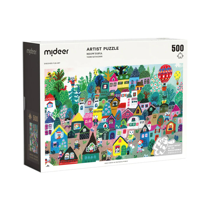 Mideer Artist Puzzle: Meowtopia (500 Pieces)