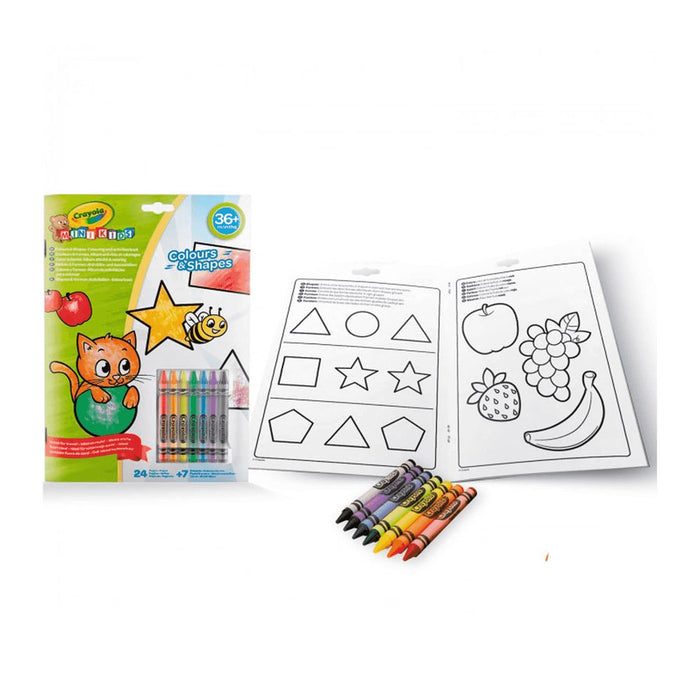 Crayola Colour & Shape Activity Book with 8 Crayons