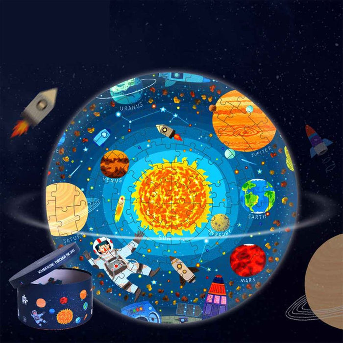 Mideer 150-Piece Round Puzzle: Wandering Through the Space