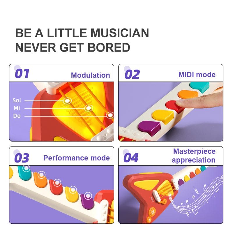 MiDeer 4-in-1 Electronic Guitar Toy