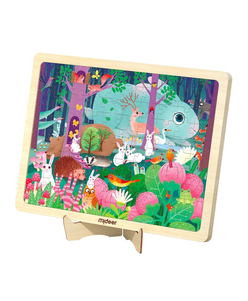 MiDeer Wooden Puzzle, Bunny's Time Travel (100 Pieces)