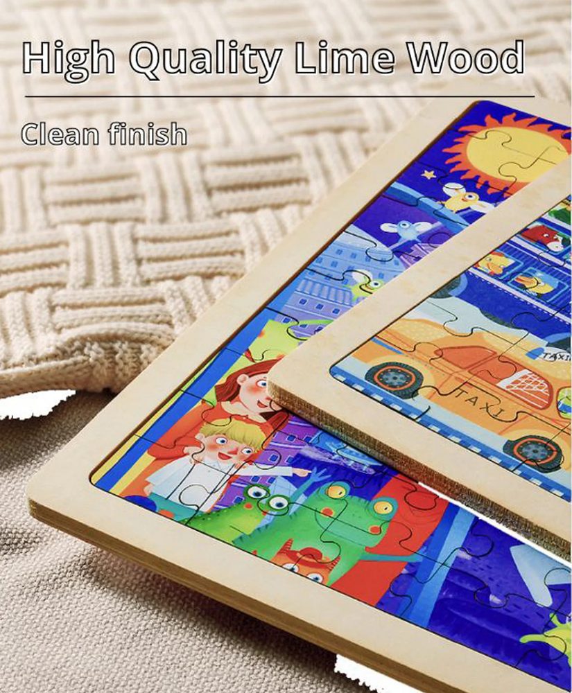 MiDeer Wooden Puzzle, Bunny's Time Travel (100 Pieces)