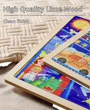 MiDeer Wooden Puzzle, Bunny's Time Travel (100 Pieces)