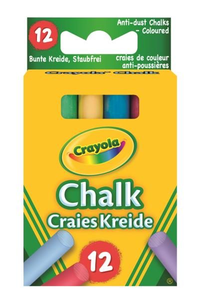 Crayola 12 Anti-Dust Coloured Chalks