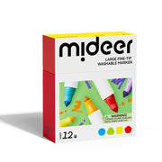 Mideer Washable Markers, Fine Tip (12 Colours)