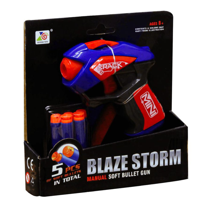 Blaze Storm Manual Blaster with 5 Small & 5 Big Soft Bullets