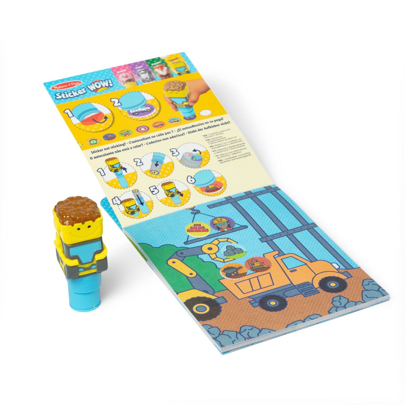Melissa & Doug Sticker WOW! Activity Pad & Sticker Stamper - Bulldozer