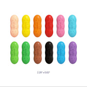 Mideer Washable Beeswax Pease Crayons - 12 Colours