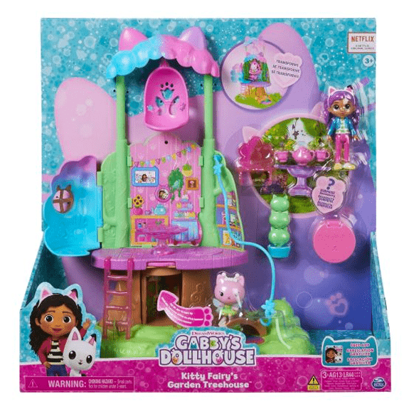 Gabby's Dollhouse Kitty Fairy's Garden Treehouse Playset