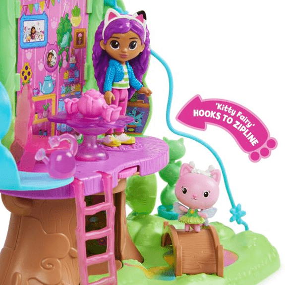 Gabby's Dollhouse Kitty Fairy's Garden Treehouse Playset