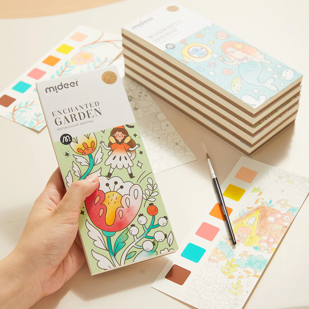Mideer Watercolor Painting Book Enchanted Garden
