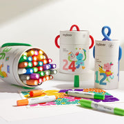 Mideer Silky Quick Dry Crayons - 12 Colours - Age 3+
