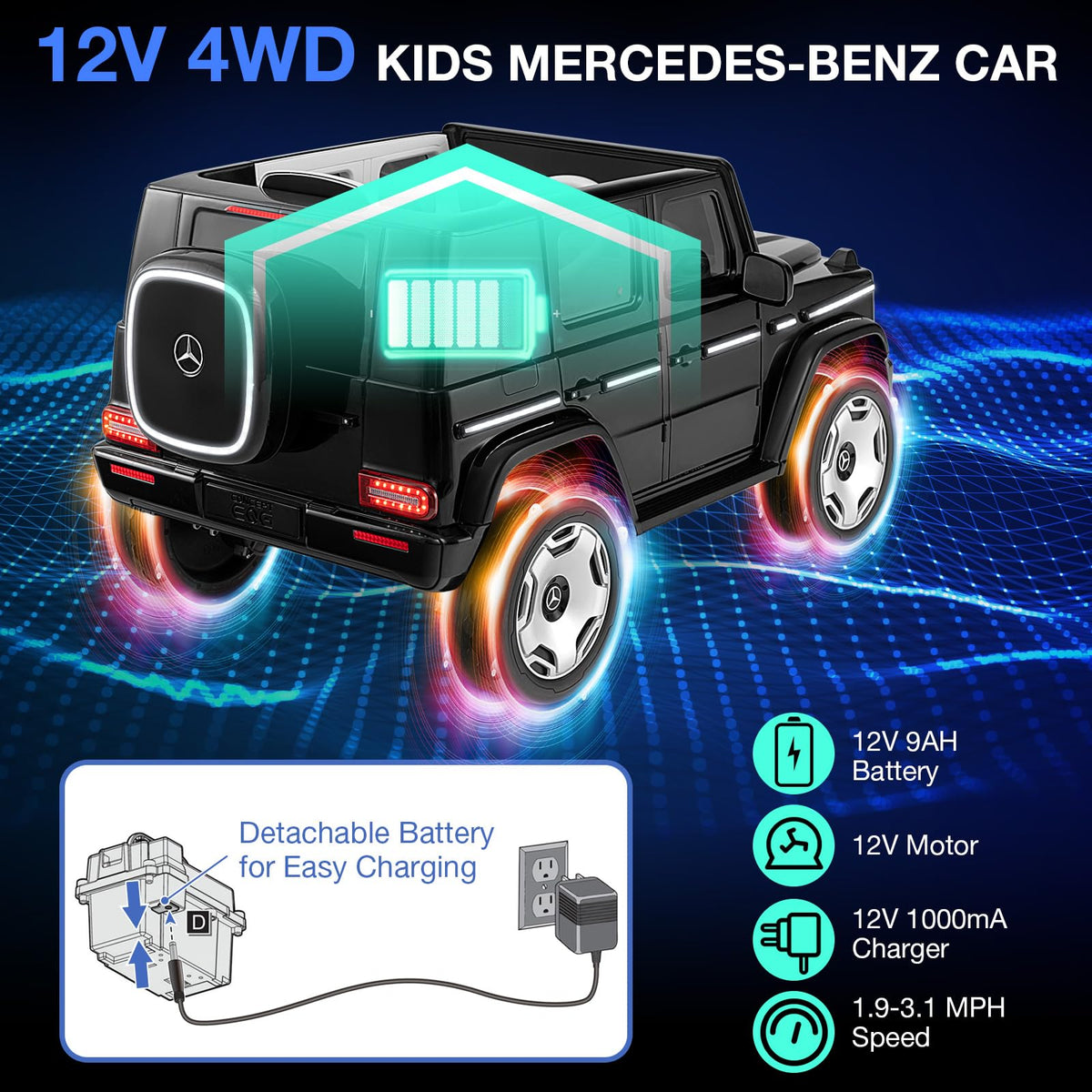 Mercedes-Benz EQG Licensed Ride-On Car (Remote Control)
