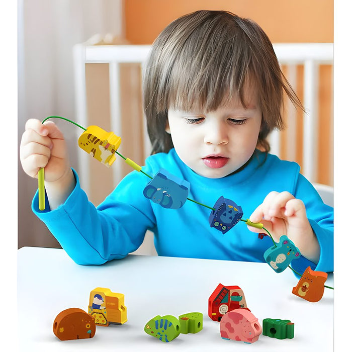 Mideer Lacing Beads Stringing Toy Forest Animals