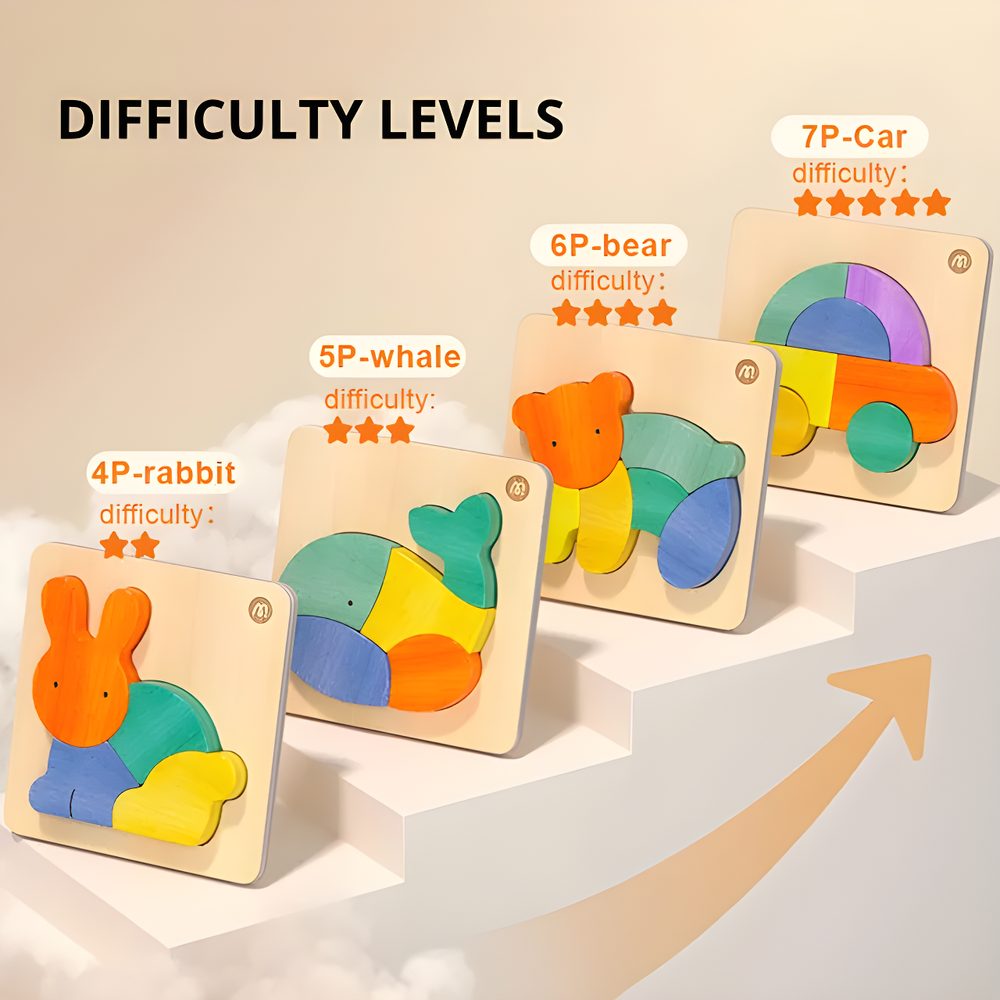 Mideer Wooden Building Blocks Rabbit Toddler Toy