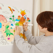 Mideer Adhesive Coloring Scroll The Amazing Dinosaurs