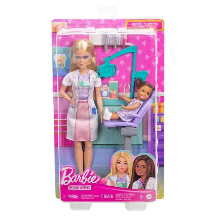 Barbie Dentist Doll with Kid, Chair & Dental Accessories