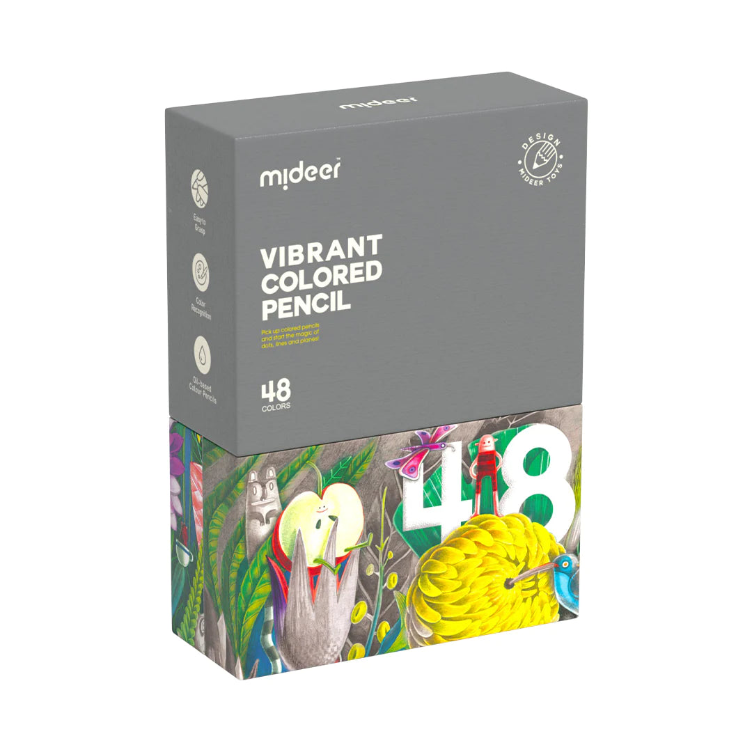 Mideer Vibrant Coloured Pencil Set - 48 Colours