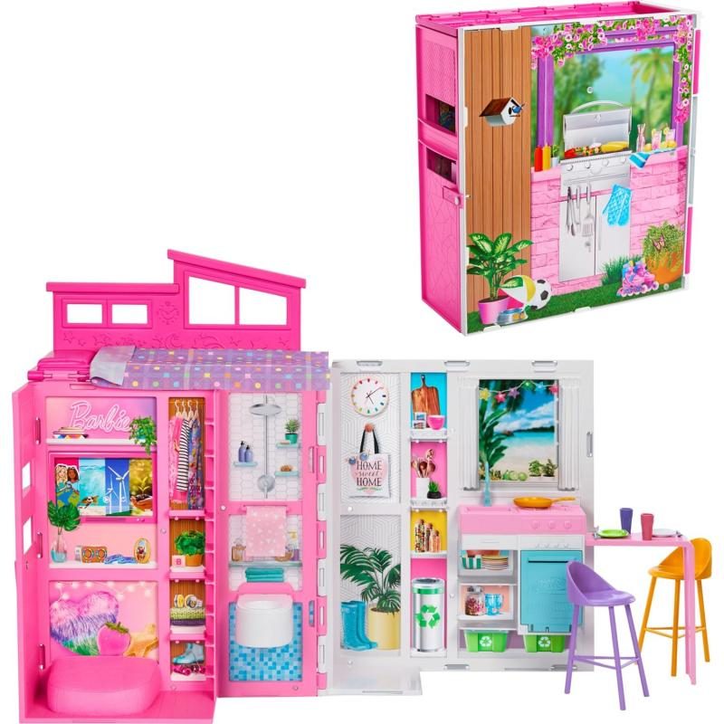Barbie Foldable Getaway Dollhouse with Accessories