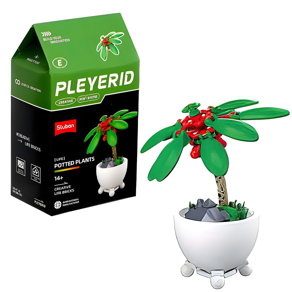 Sluban Pleyerid Potted Plant Building Blocks Set