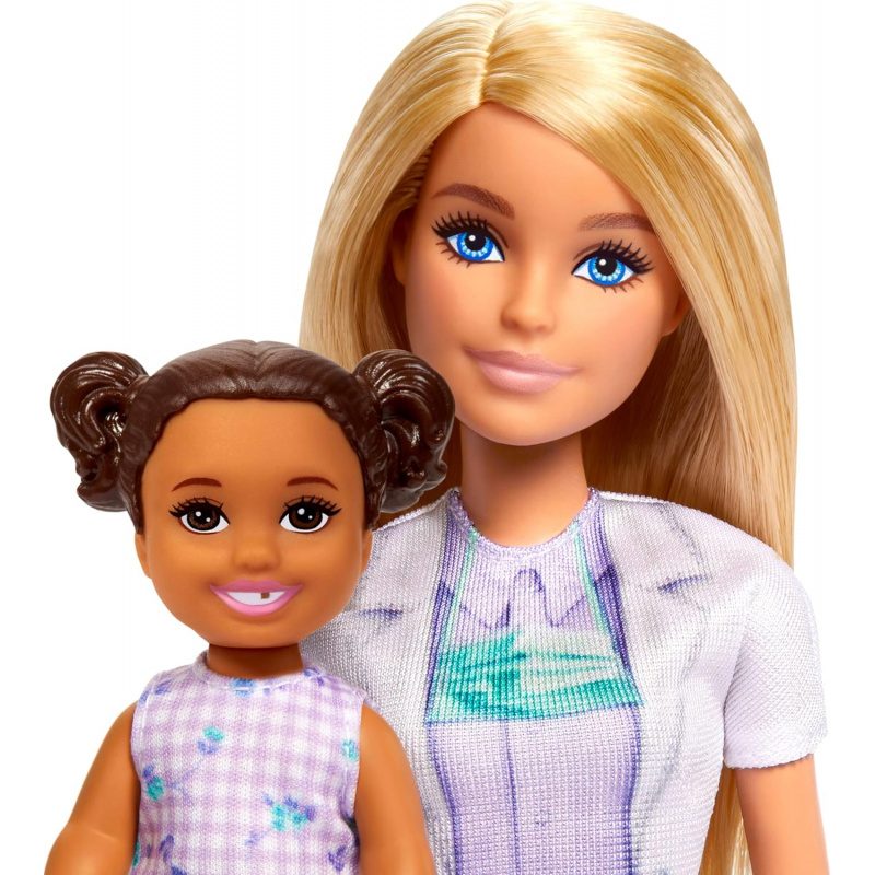 Barbie Dentist Doll with Kid, Chair & Dental Accessories