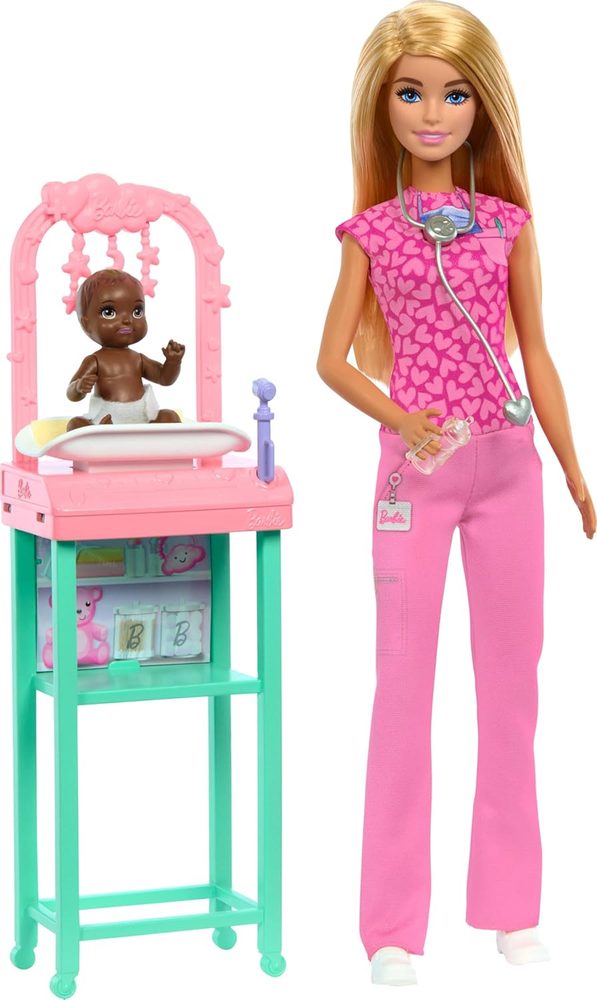 Barbie Baby Doctor Doll with Baby and Exam Table