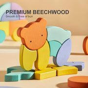 Mideer Wooden Building Blocks Rabbit Toddler Toy