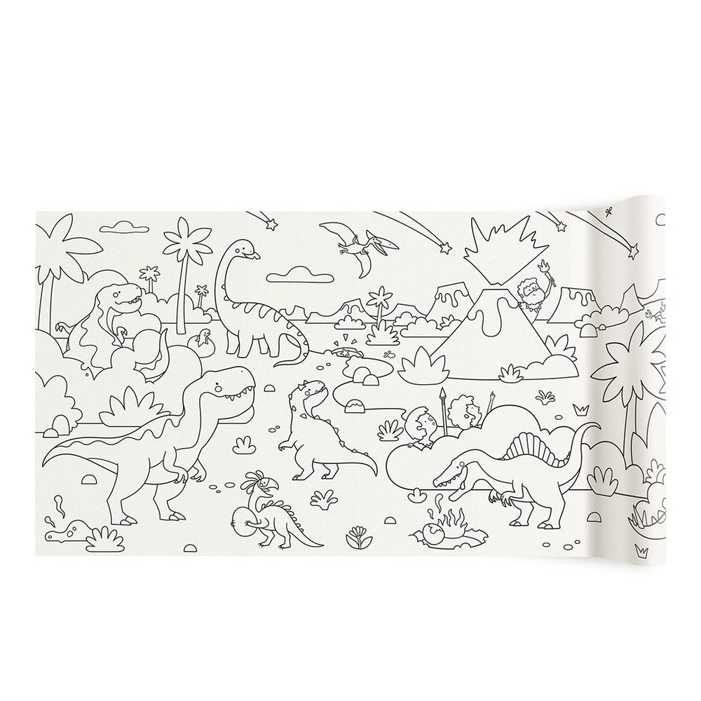 Mideer Adhesive Coloring Scroll The Amazing Dinosaurs