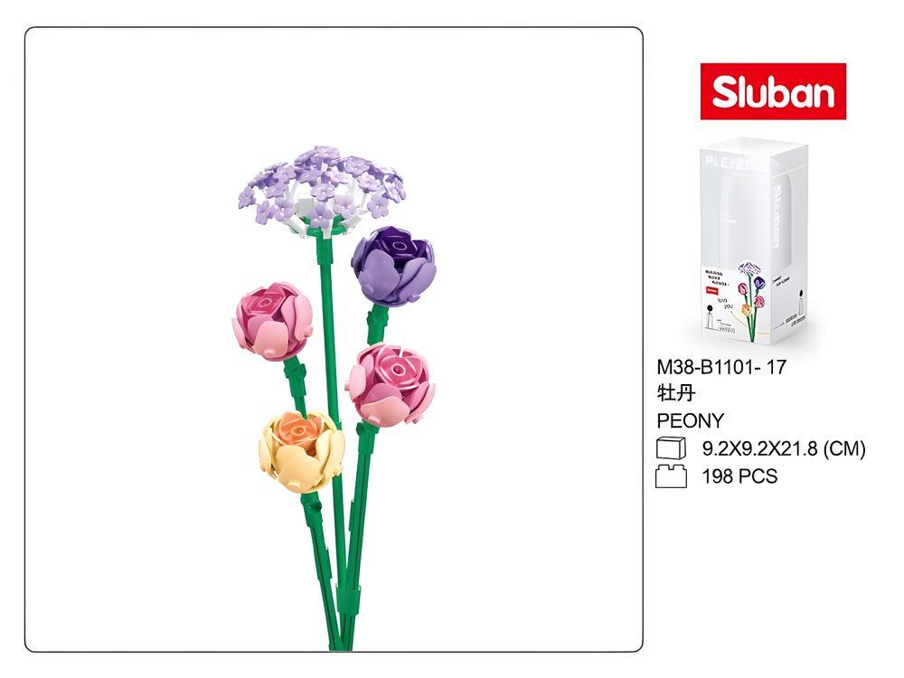 Sluban Pleyerid Peony Building Blocks