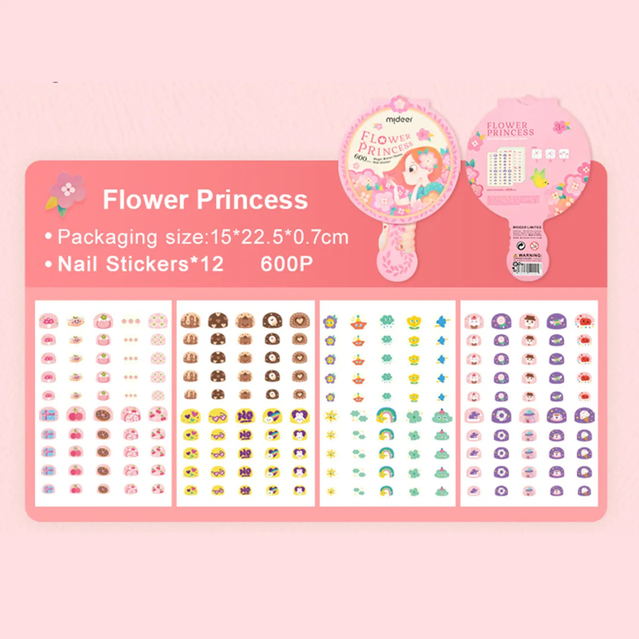 Mideer Magic Mirror Theme Nail Stickers Flower Princess