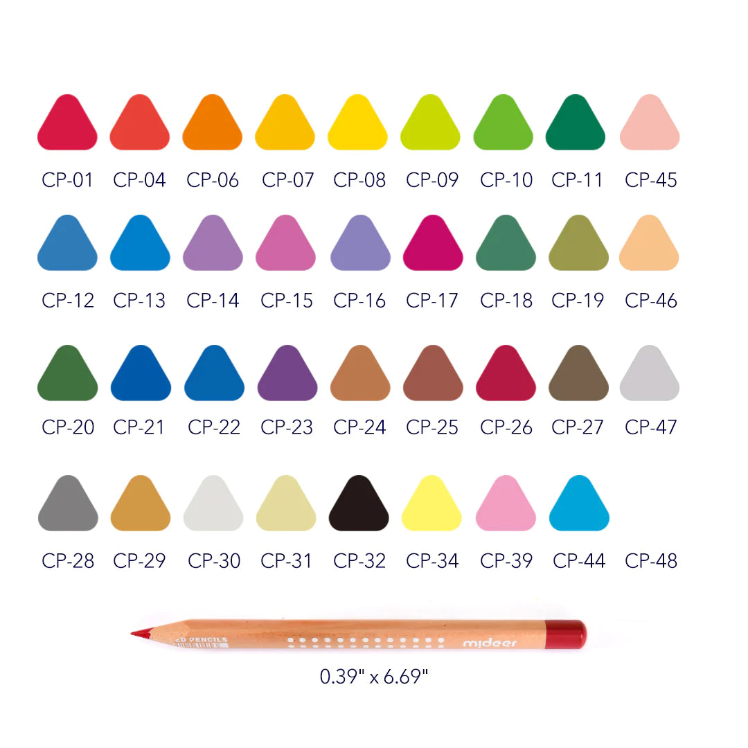 Mideer Vibrant Coloured Pencil Set - 36 Colours
