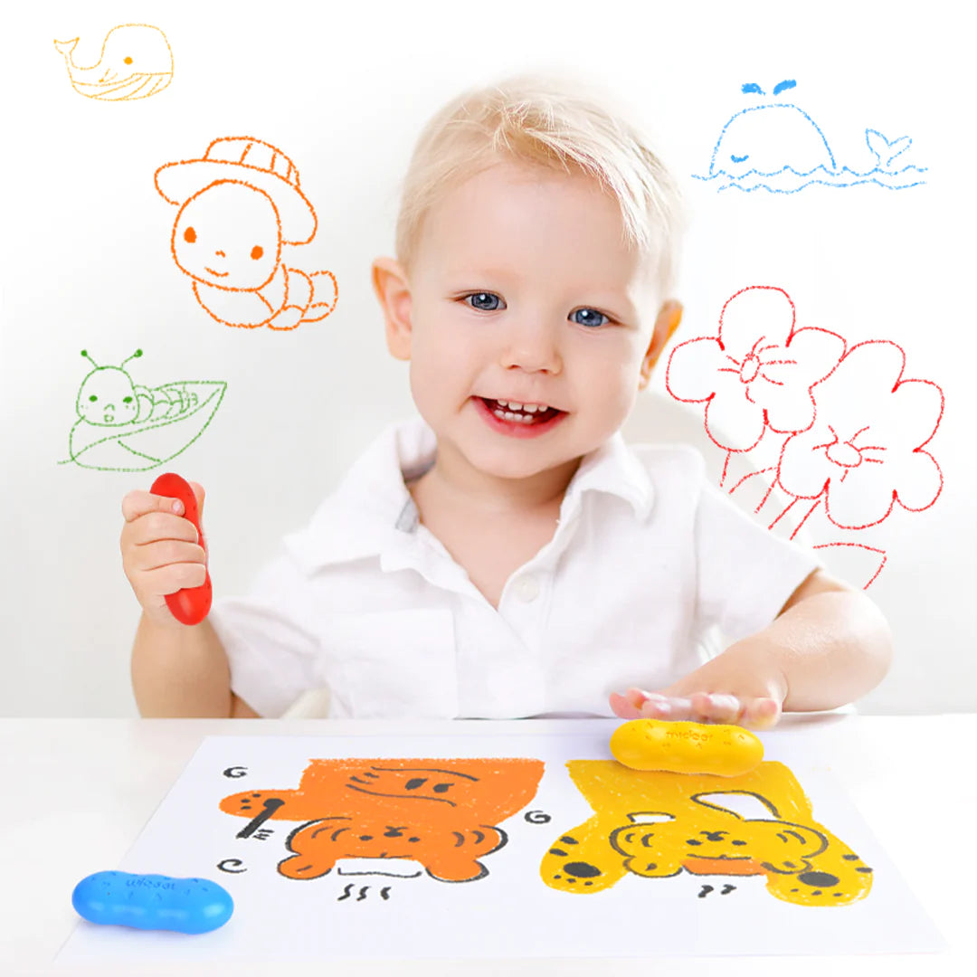Mideer Washable Beeswax Pease Crayons - 8 Colours