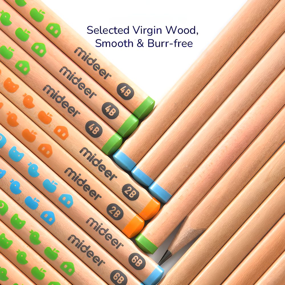 Mideer Thick Triangular Pencils 2B Age 4+