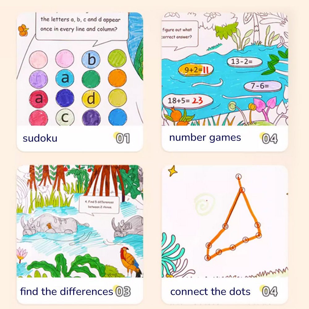 Mideer Adhesive Coloring Scroll The Magic Zoo