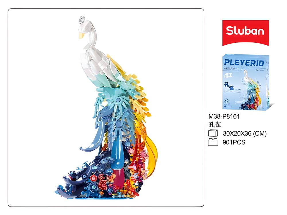 Sluban Pleyerid Peacock Building Model