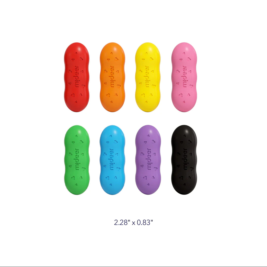 Mideer Washable Beeswax Pease Crayons - 8 Colours