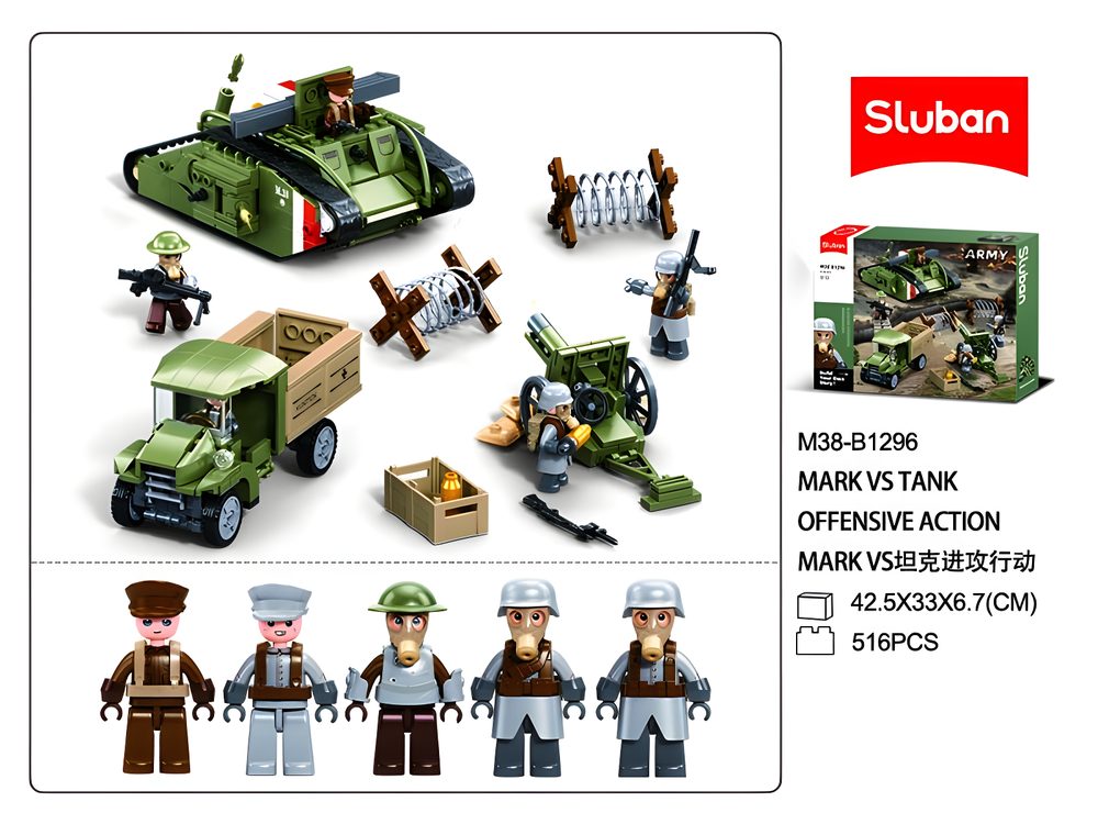 Sluban Army WWI Mark V Tank Offensive Action