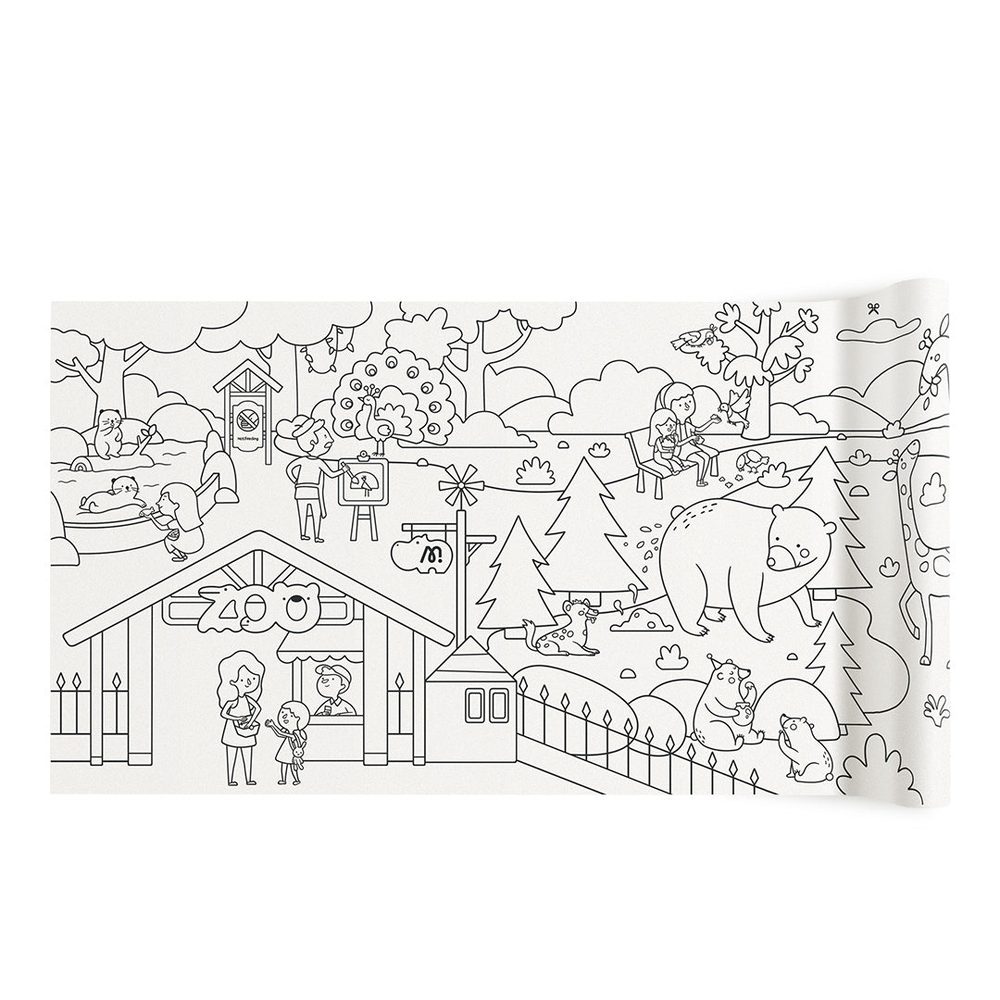 Mideer Adhesive Coloring Scroll The Magic Zoo