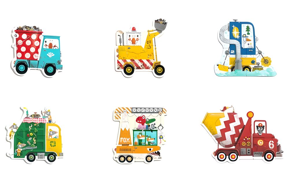 Mideer My First Artist Puzzle Construction Vehicles