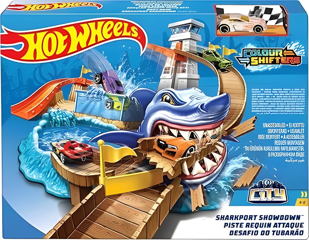 Hot Wheels Sharkport Showdown Playset for Kids 4+