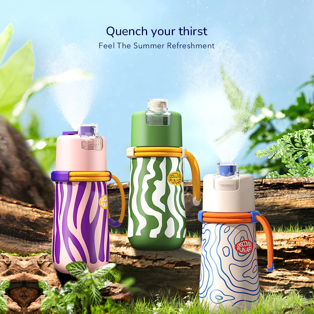 Mideer Portable Spray Cup Water Bottle Blush Pink