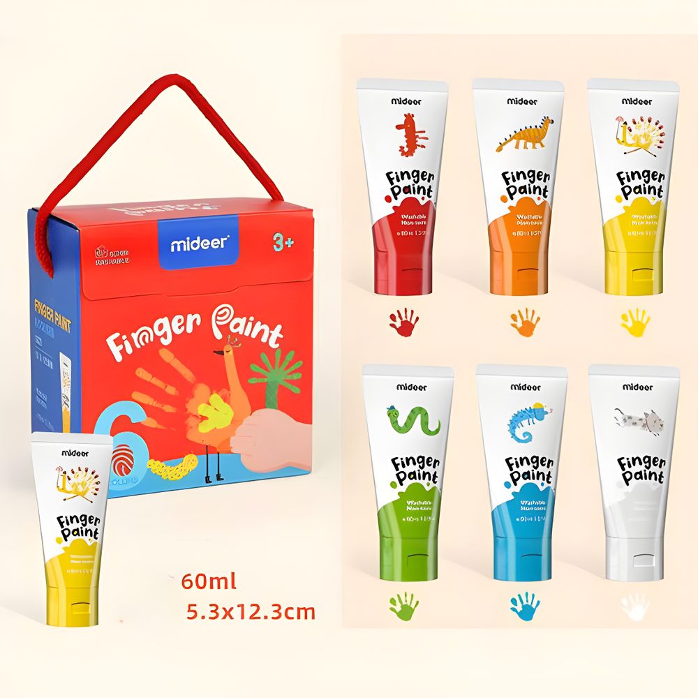 Mideer Finger Paint Set - 12 Colours - Age 3+