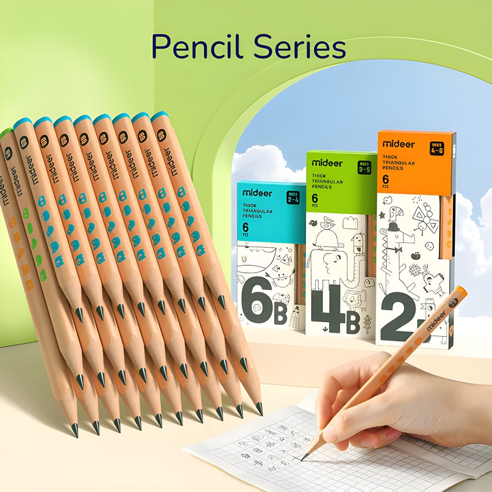 Mideer Thick Triangular Pencils 2B Age 4+